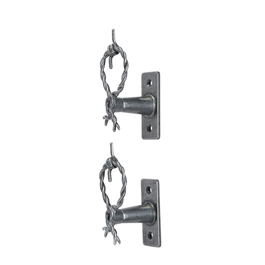 Stacheldraht Wandhalter fr Schwerter 1 Paar ausziehbar silber Bild 2