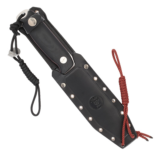 Nieto Survivalmesser MSK G10 silber/schwarz inkl. Lederscheide und Survival Kit Bild 5
