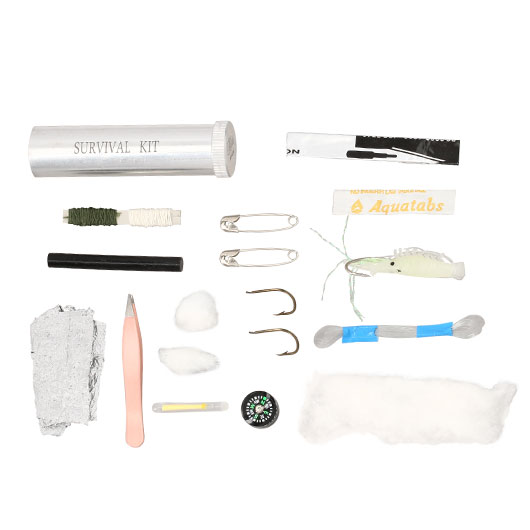 Nieto Survivalmesser MSK G10 silber/schwarz inkl. Lederscheide und Survival Kit Bild 9