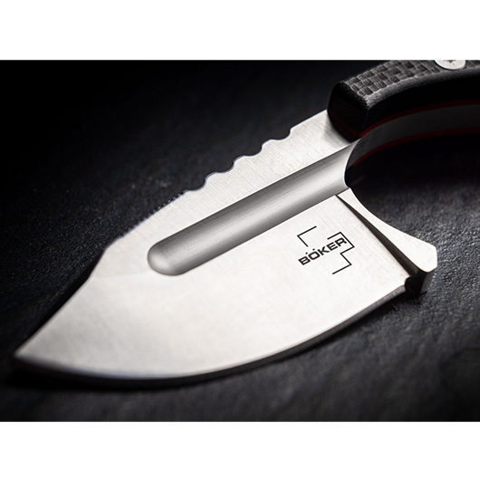Bker Plus Neck Knife Sigyn G10 silber/schwarz inkl. Kydex Scheide Bild 3