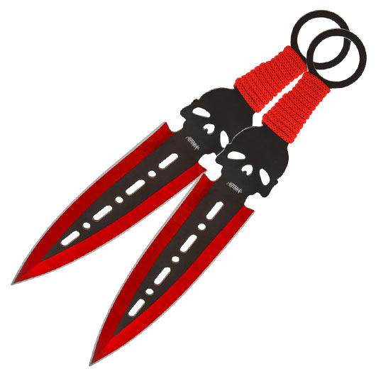 Haller Rckenschwert mit zwei Dolchen schwarz/rot inkl. Nylonscheide Bild 2