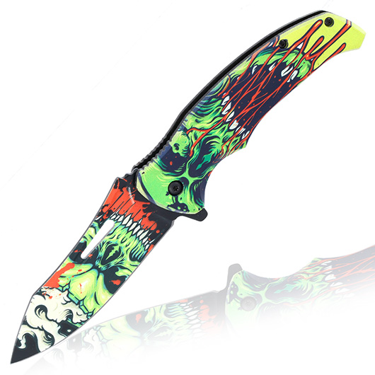 Haller Einhandmesser Nightmare Collection three 3D-Motiv inkl. Grtelclip