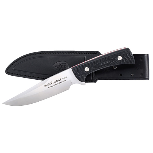 Muela Grtelmesser Jabali Micarta silber/schwarz inkl. Lederscheide Bild 3