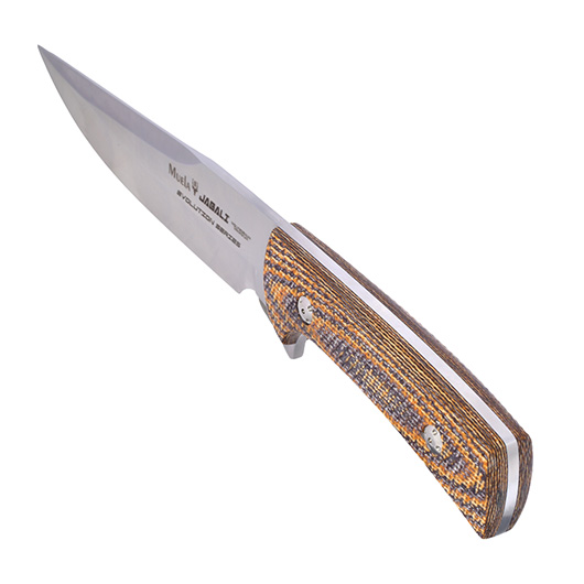 Muela Outdoormesser Jabali Micarta Mustard silber inkl. Leder-Grtelscheide Bild 2