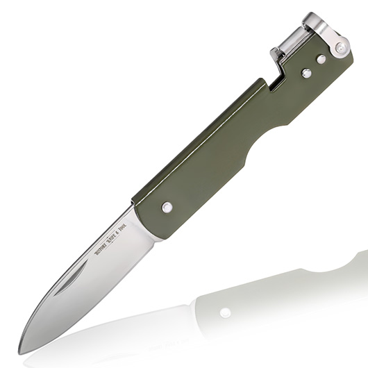 History Knife & Tool Taschenmesser Japenese Army Pen Knife Can Opener oliv inkl. Dosenffner