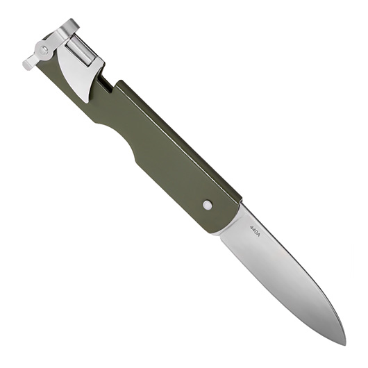 History Knife & Tool Taschenmesser Japenese Army Pen Knife Can Opener oliv inkl. Dosenffner Bild 1
