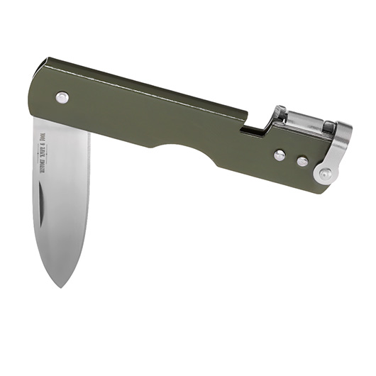 History Knife & Tool Taschenmesser Japenese Army Pen Knife Can Opener oliv inkl. Dosenffner Bild 3