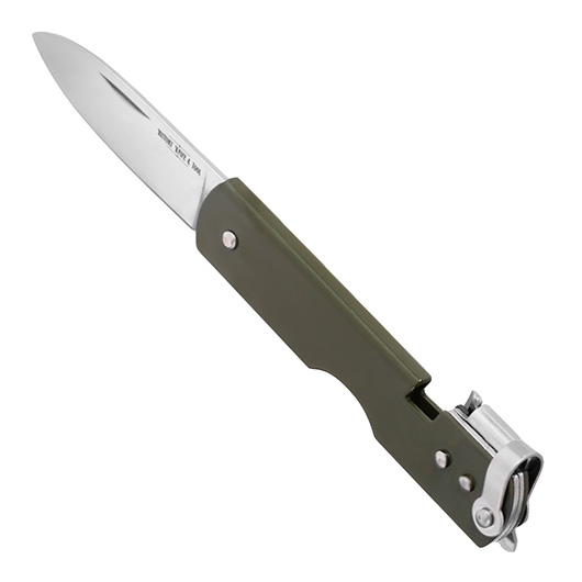 History Knife & Tool Taschenmesser Japenese Army Pen Knife Can Opener oliv inkl. Dosenffner Bild 7