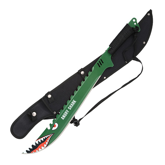Machete Angry Shark oliv inkl. Nylonscheide Bild 4