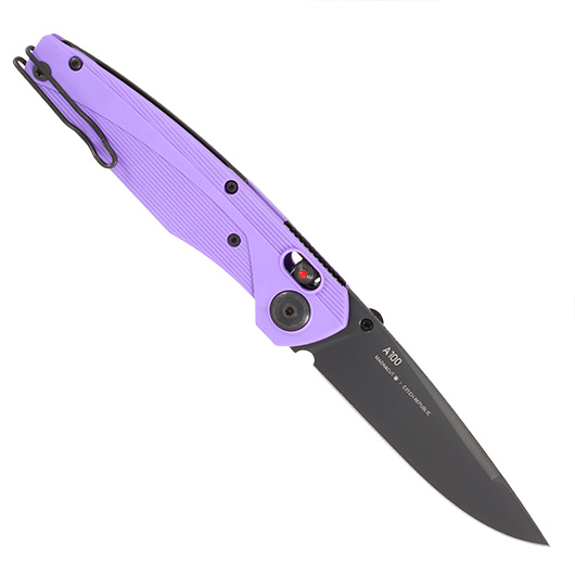 ANV Knives Einhandmesser A100 MagnaCut Stahl Blueberry & Cream inkl. Grtelclip Bild 1