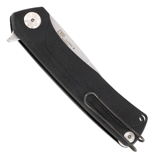 ANV Knives Einhandmesser Z100 Sleipner Stahl schwarz/stonewash inkl. Grtelclip Bild 5