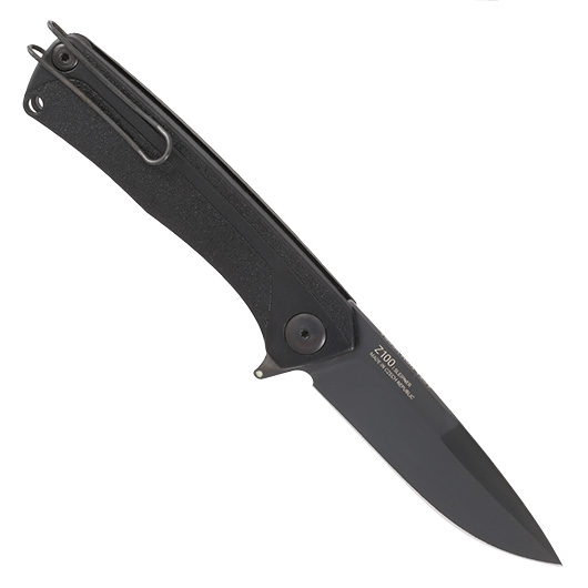 ANV Knives Einhandmesser Z100 Sleipner Stahl schwarz inkl. Grtelclip Bild 1