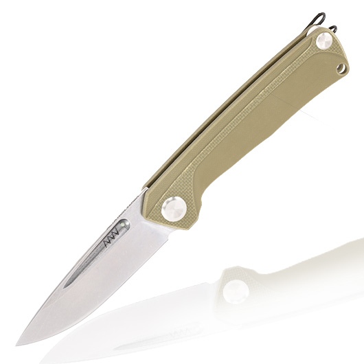 ANV Knives Taschenmesser Z200 G10 Sleipner Stahl oliv/stonewash inkl. Grtelclip