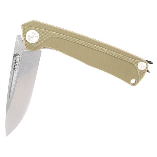 ANV Knives Taschenmesser Z200 G10 Sleipner Stahl oliv/stonewash inkl. Grtelclip Bild 3