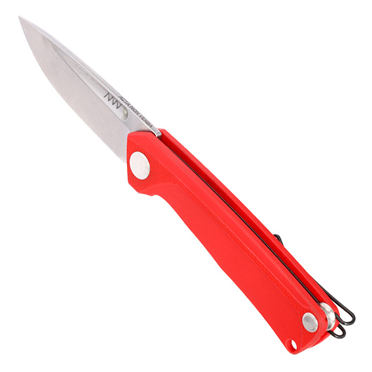 ANV Knives Taschenmesser Z200 G10 Sleipner Stahl rot/stonewash inkl. Grtelclip Bild 6