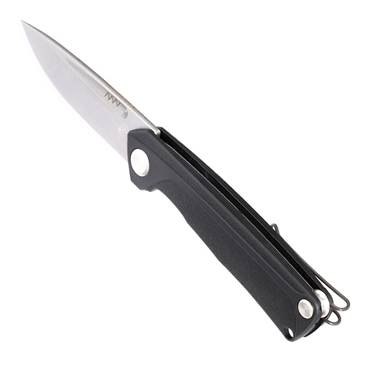 ANV Knives Taschenmesser Z200 BB Sleipner Stahl schwarz/stonewash inkl. Grtelclip Bild 6