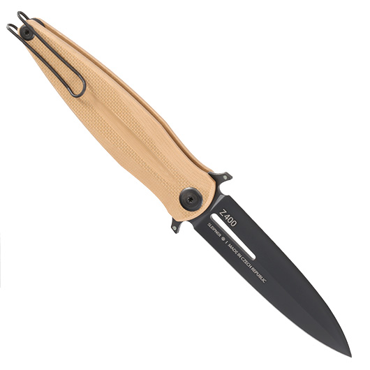 ANV Knives Einhandmesser Z400 BB G10 Sleipner Stahl coyote inkl. Grtelclip Bild 1