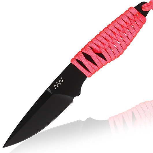 ANV Knives Neck Knife P100 Sleipner Stahl Cerakote schwarz/pink inkl. Kydex Scheide