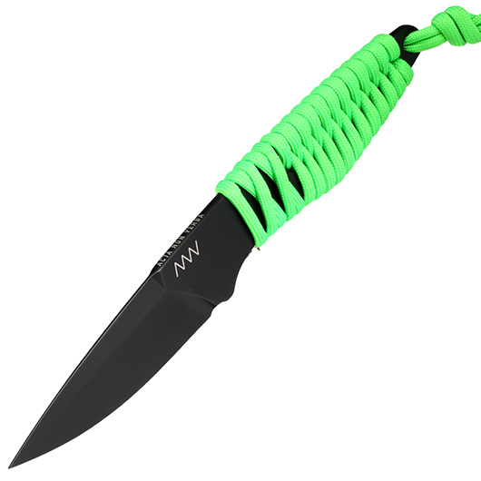 ANV Knives Neck Knife P100 Sleipner Stahl Cerakote schwarz/neon grn inkl. Kydex Scheide Bild 8