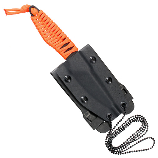 ANV Knives Neck Knife P100 Sleipner Stahl Cerakote schwarz/orange inkl. Kydex Scheide Bild 3