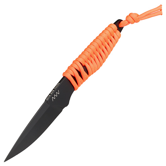 ANV Knives Neck Knife P100 Sleipner Stahl Cerakote schwarz/orange inkl. Kydex Scheide Bild 8