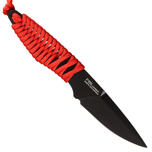 ANV Knives Neck Knife P100 Sleipner Stahl Cerakote schwarz/rot inkl. Kydex Scheide Bild 1