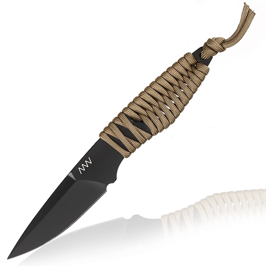 ANV Knives Neck Knife P100 Sleipner Stahl Cerakote schwarz/coyote inkl. Kydex Scheide