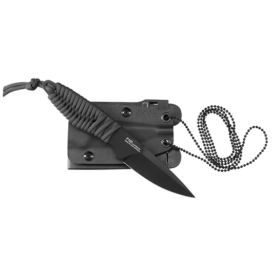 ANV Knives Neck Knife P100 Sleipner Stahl Cerakote schwarz/grau inkl. Kydex Scheide Bild 3