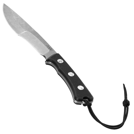 ANV Knives Outdoormesser P500 Sleipner Stahl stonewash inkl. Lederscheide Bild 2
