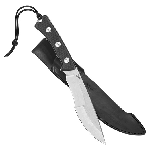 ANV Knives Outdoormesser P500 Sleipner Stahl stonewash inkl. Lederscheide Bild 3