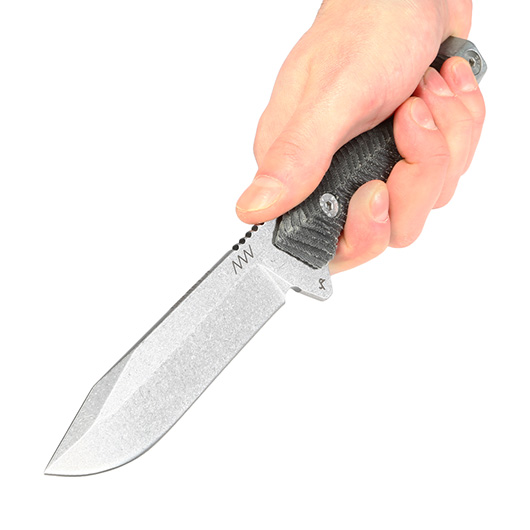 ANV Knives Outdoormesser M73 Kontos Sleipner Stahl Micarta Stonewash inkl. Kydexscheide Bild 9