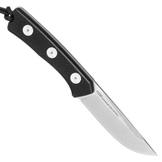 ANV Knives Outdoormesser P200 Sleipner Stahl stonewash inkl. Lederscheide Bild 1