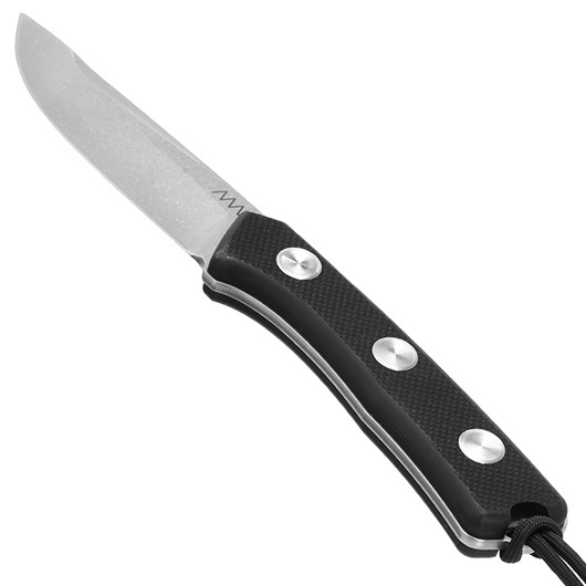ANV Knives Outdoormesser P200 Sleipner Stahl stonewash inkl. Lederscheide Bild 2