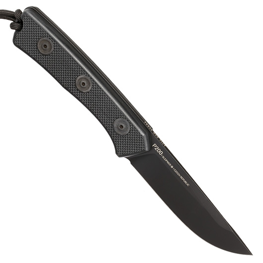 ANV Knives Outdoormesser P200 Sleipner Stahl Cerakote schwarz inkl. Lederscheide Bild 1
