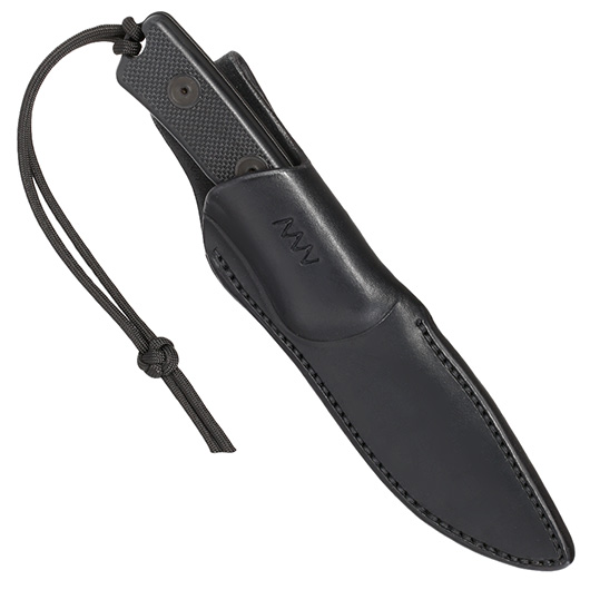 ANV Knives Outdoormesser P200 Sleipner Stahl Cerakote schwarz inkl. Lederscheide Bild 4