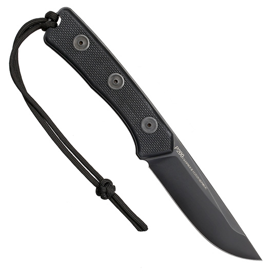 ANV Knives Outdoormesser P200 Sleipner Stahl Cerakote schwarz inkl. Lederscheide Bild 6