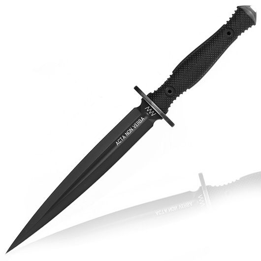 ANV Knives Dolch M500 Anthropoid Elmax Stahl schwarz inkl. Kydexscheide