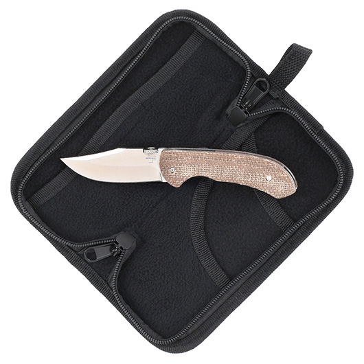 Bker Plus Einhandmesser Pocket Bowie D2 Stahl silber/braun inkl. Grtelclip und Messertasche Bild 7