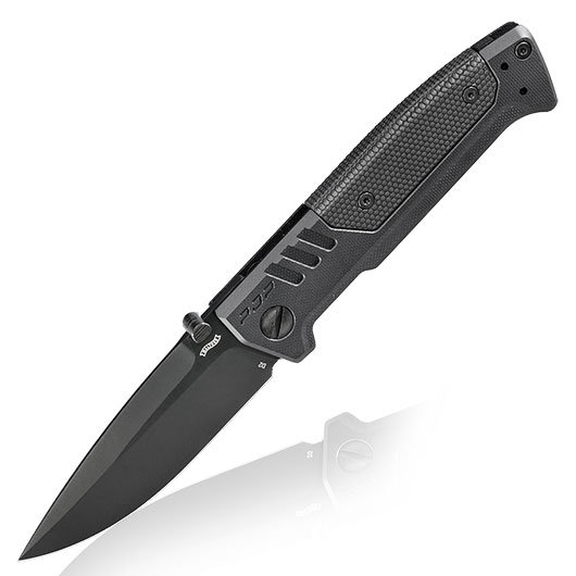 Walther Einhandmesser PDP D2 Stahl schwarz inkl. Grtelclip