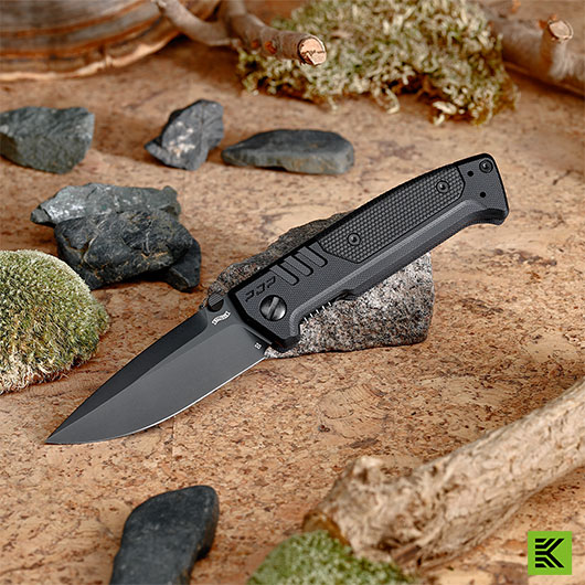 Walther Einhandmesser PDP D2 Stahl schwarz inkl. Grtelclip Bild 1