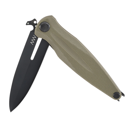 ANV Knives Einhandmesser Z400 BB G10 Sleipner Stahl oliv inkl. Grtelclip Bild 3