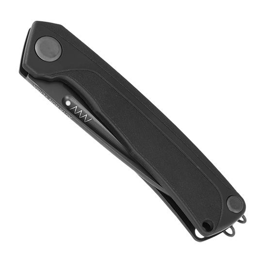 ANV Knives Taschenmesser Z200 mit Sgezahnung Sleipner Stahl schwarz inkl. Grtelclip Bild 4