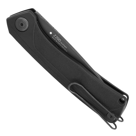ANV Knives Taschenmesser Z200 mit Sgezahnung Sleipner Stahl schwarz inkl. Grtelclip Bild 5