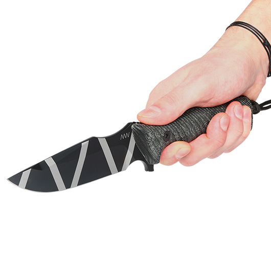 ANV Knives Outdoormesser M311 Spelter Elmax Stahl Micarta schwarz/camo inkl. Kydexscheide Bild 7