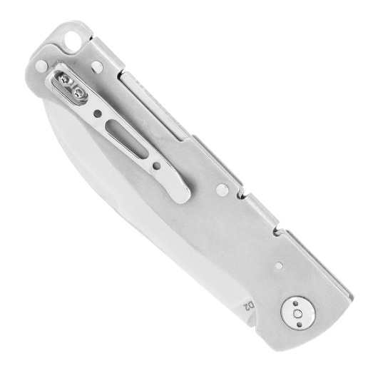 Bker Plus Taschenmesser Atlas Backlock Droppoint D2 Stahl silber inkl. Grtelclip Bild 5