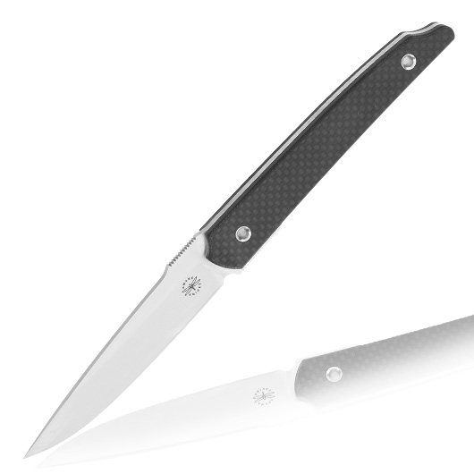 Amare Knives Grtelmesser Pocket Peak satin schwarz/carbonoptik inkl. Kydexscheide