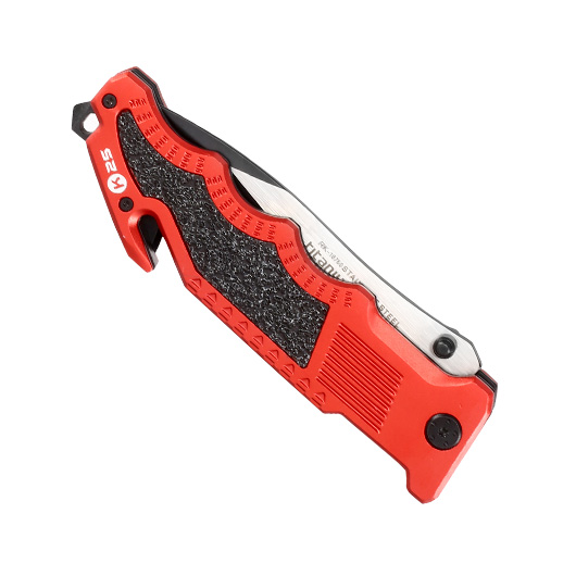 K25 Rettungsmesser II rot inkl. Gurtschneider, Glasbrecher und Grteltasche Bild 6