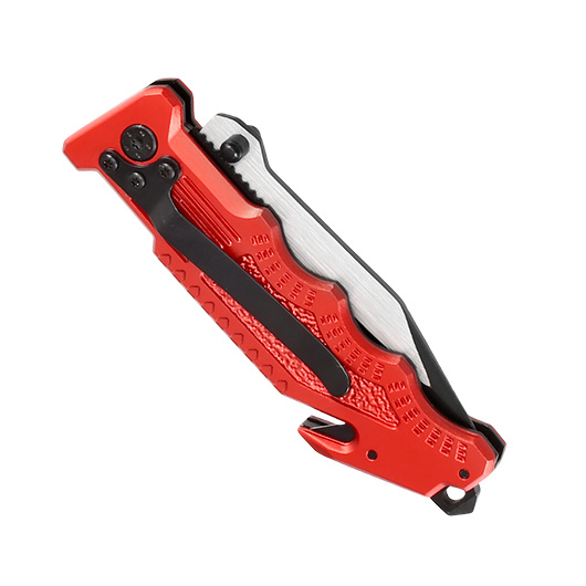 K25 Rettungsmesser Tanto rot inkl. Gurtschneider, Glasbrecher und Grteltasche Bild 7