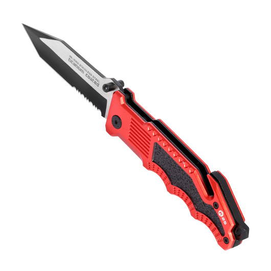 K25 Rettungsmesser Tanto rot inkl. Gurtschneider, Glasbrecher und Grteltasche Bild 8