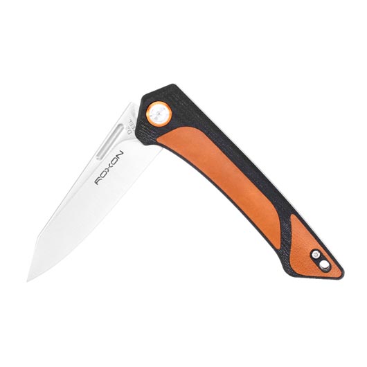 Roxon Taschenmesser K2 Excellence Leather schwarz/braun inkl. Grtelclip und Lederetui Bild 3